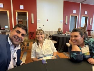 Mukul Bakhshi with Ingrid Johnson and Carrie Olivera