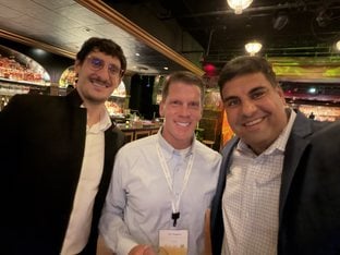 Chris Fell and Mukul Bakhshi with Jim Cleghorn of NCSBN